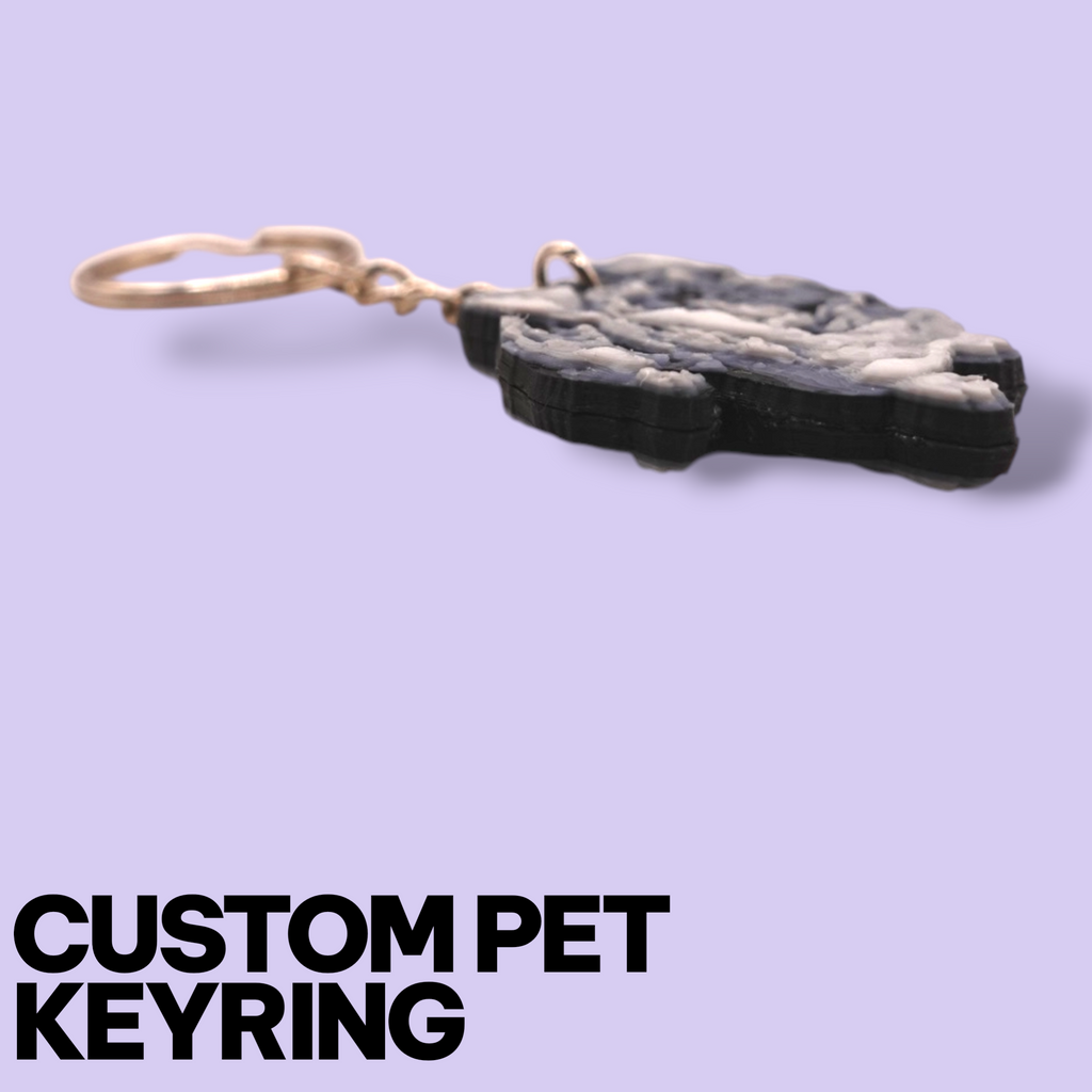 Custom Pet Photo Keychain – Personalized 3D Textured Keyring | Gift for Pet Lovers