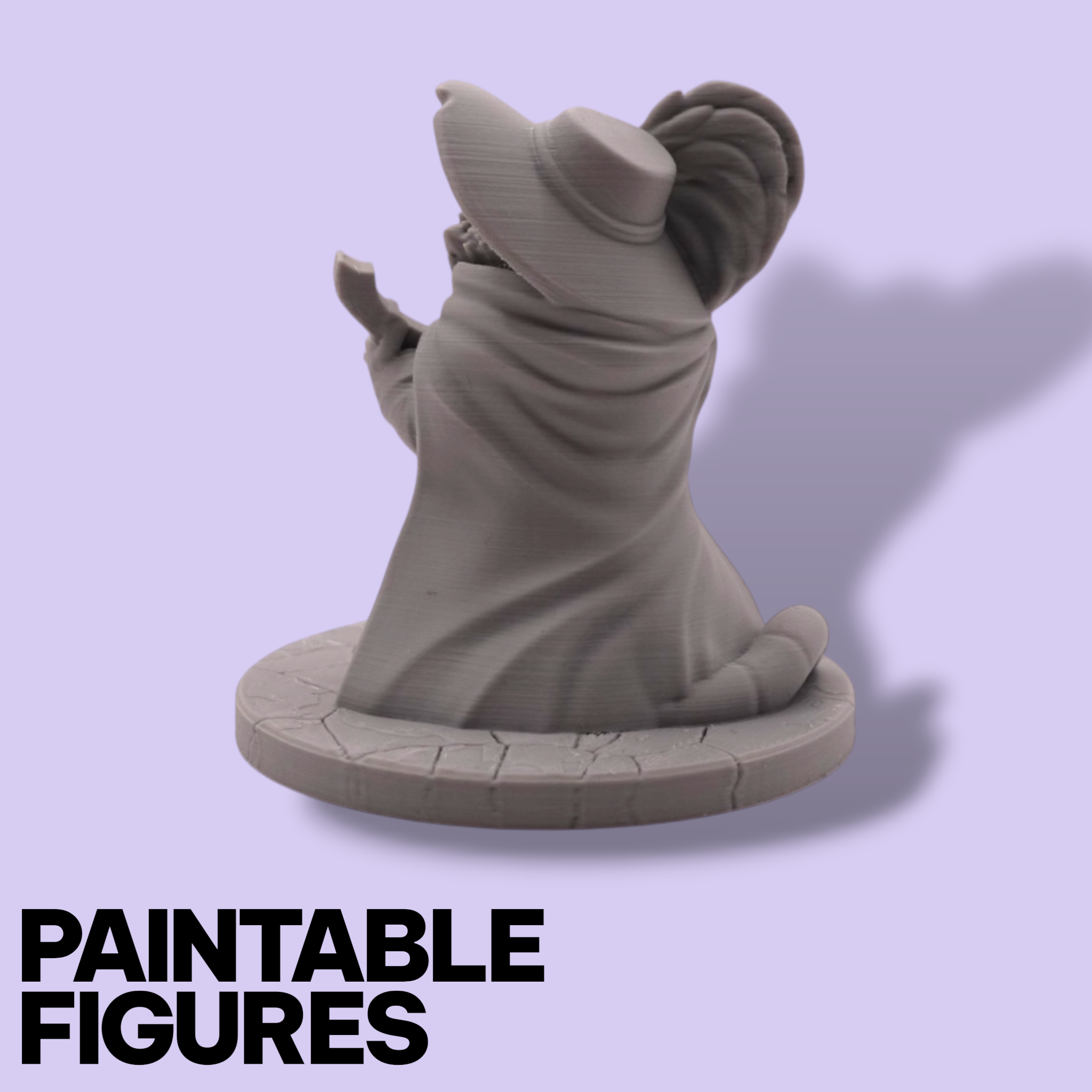 Rat Bard Fantasy Miniature – 75mm Paintable Scale Figure | Tabletop RPG Lute Player Minstrel