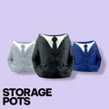 3D Printed Suit Storage Pots – Quirky Desk Organizer & Novelty Can Holder