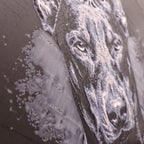 Monochrome "Paw-Traits" Textured Dog Art – 3D Printed Filament Painting (200x150mm)