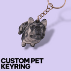 Custom Pet Photo Keychain – Personalized 3D Textured Keyring | Gift for Pet Lovers