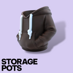 3D Printed Hoodie Storage Pots – Quirky Desk Organizer & Novelty Can Holder