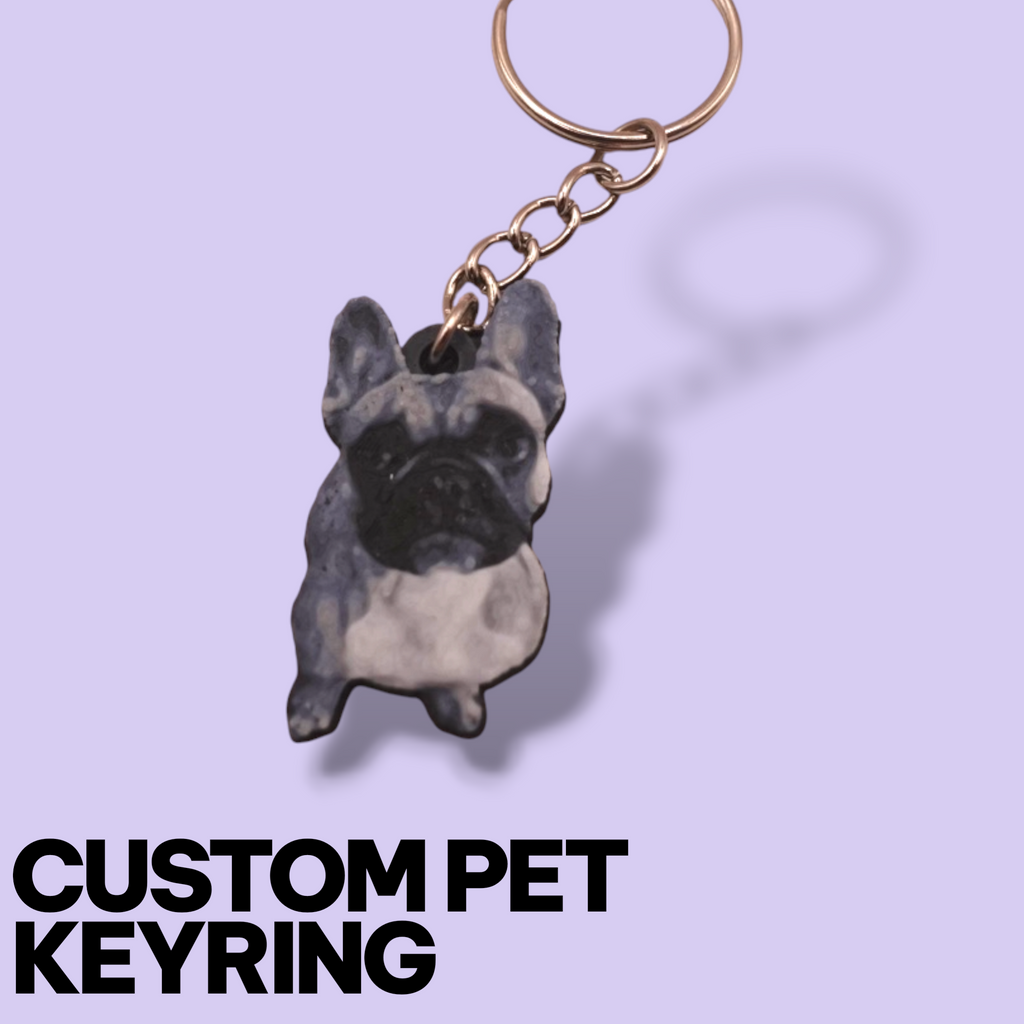 Custom Pet Photo Keychain – Personalized 3D Textured Keyring | Gift for Pet Lovers