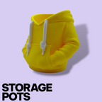 3D Printed Hoodie Storage Pots – Quirky Desk Organizer & Novelty Can Holder