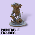 Cerberus 3-Headed Beast Miniature – Paintable 3D Print Figure (32mm & 75mm Scales) | Tabletop RPG Underworld Encounter