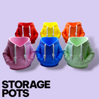 3D Printed Hoodie Storage Pots – Quirky Desk Organizer & Novelty Can Holder