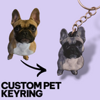 Custom Pet Photo Keychain – Personalized 3D Textured Keyring | Gift for Pet Lovers