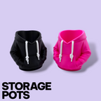 3D Printed Hoodie Storage Pots – Quirky Desk Organizer & Novelty Can Holder