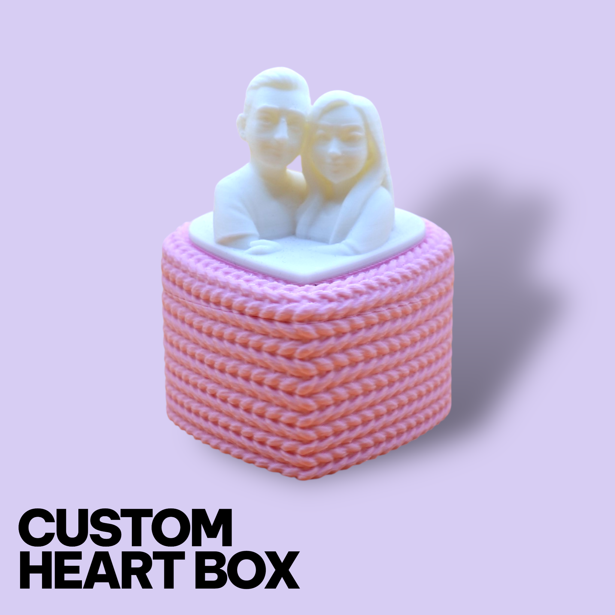 Custom Heart Storage Box – Personalized 3D Photo Keepsake & Jewellery Gift Box