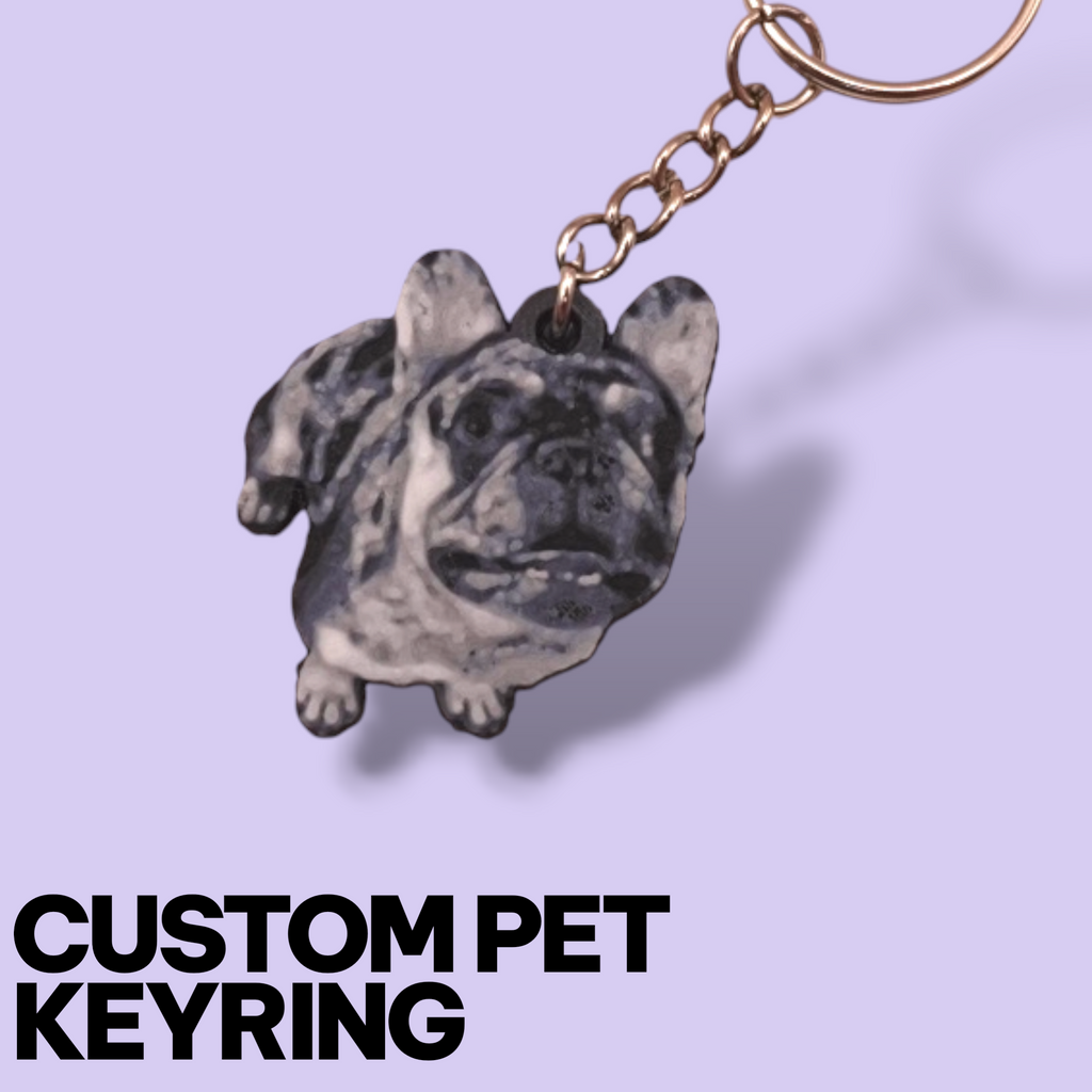 Custom Pet Photo Keychain – Personalized 3D Textured Keyring | Gift for Pet Lovers