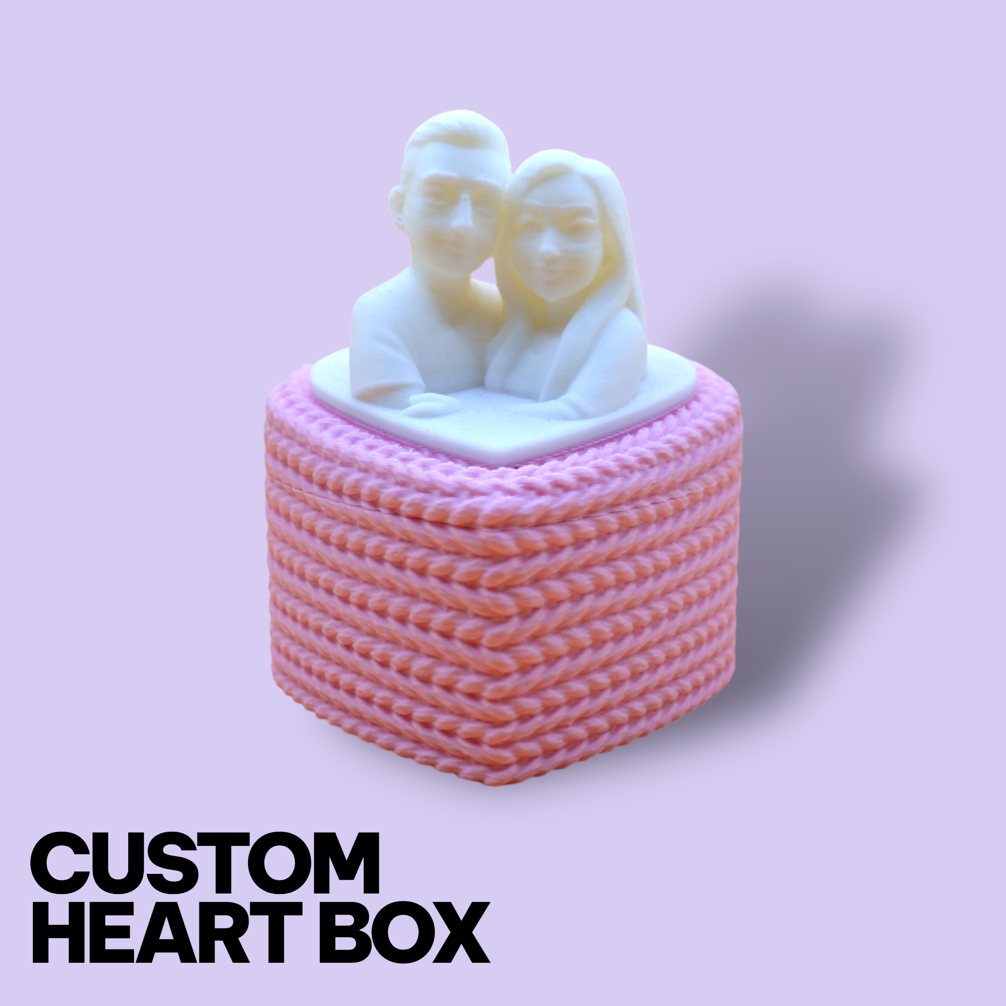 Custom Heart Storage Box – Personalized 3D Photo Keepsake & Jewellery Gift Box