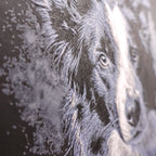 Monochrome "Paw-Traits" Textured Dog Art – 3D Printed Filament Painting (200x150mm)