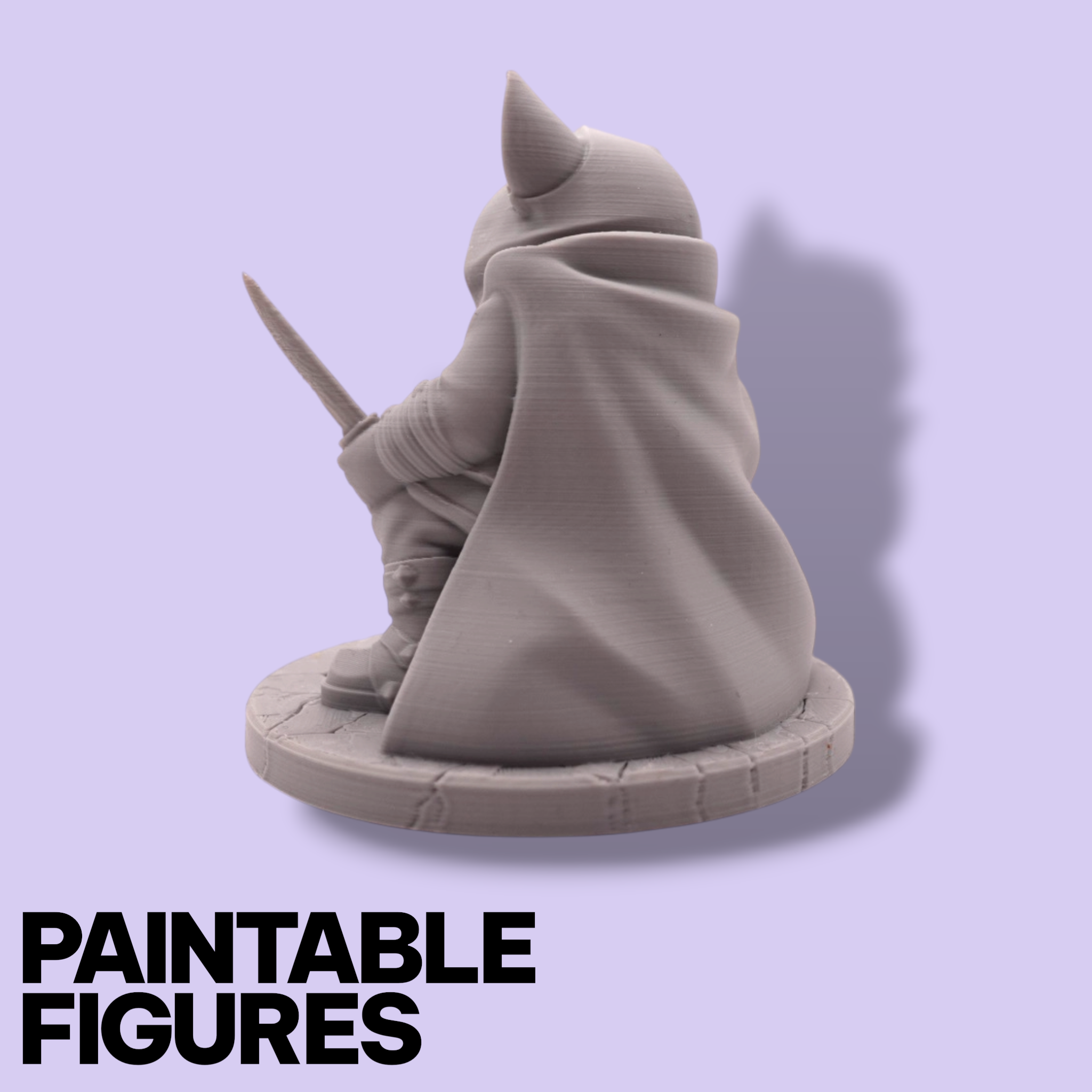 Rat Rogue Fantasy Miniature – 75mm Paintable Scale Figure | Tabletop RPG Thief Assassin