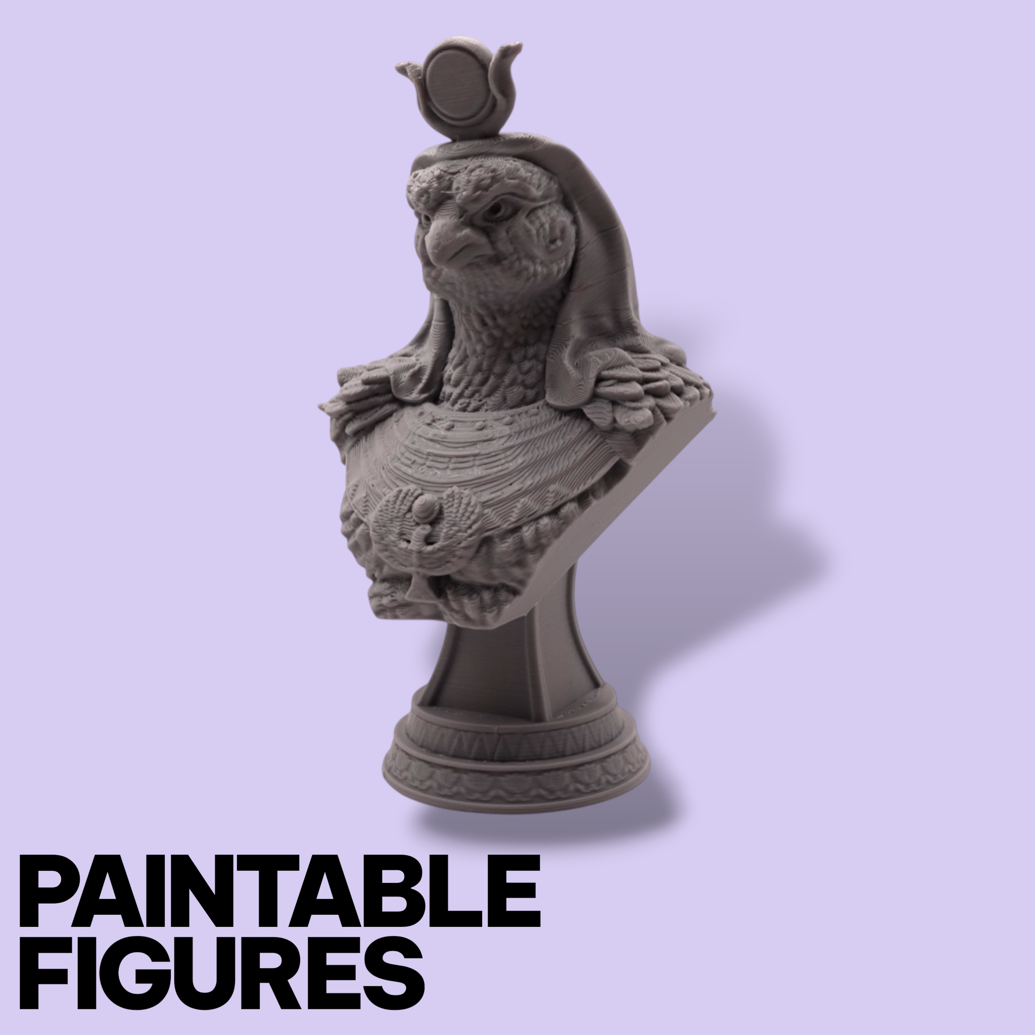 Bust of Ra – 15cm Paintable Display Bust | Egyptian Mythology Collectible