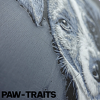 Monochrome "Paw-Traits" Textured Dog Art – 3D Printed Filament Painting (200x150mm)