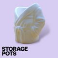 3D Printed Dressing Gown Storage Pots – Quirky Desk Organizer & Novelty Can Holder