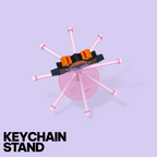 Modular Keychain & Jewellery Display Stand – 3D Printed 8-Hook Desk Organizer Tree