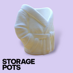 3D Printed Dressing Gown Storage Pots – Quirky Desk Organizer & Novelty Can Holder