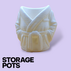 3D Printed Dressing Gown Storage Pots – Quirky Desk Organizer & Novelty Can Holder