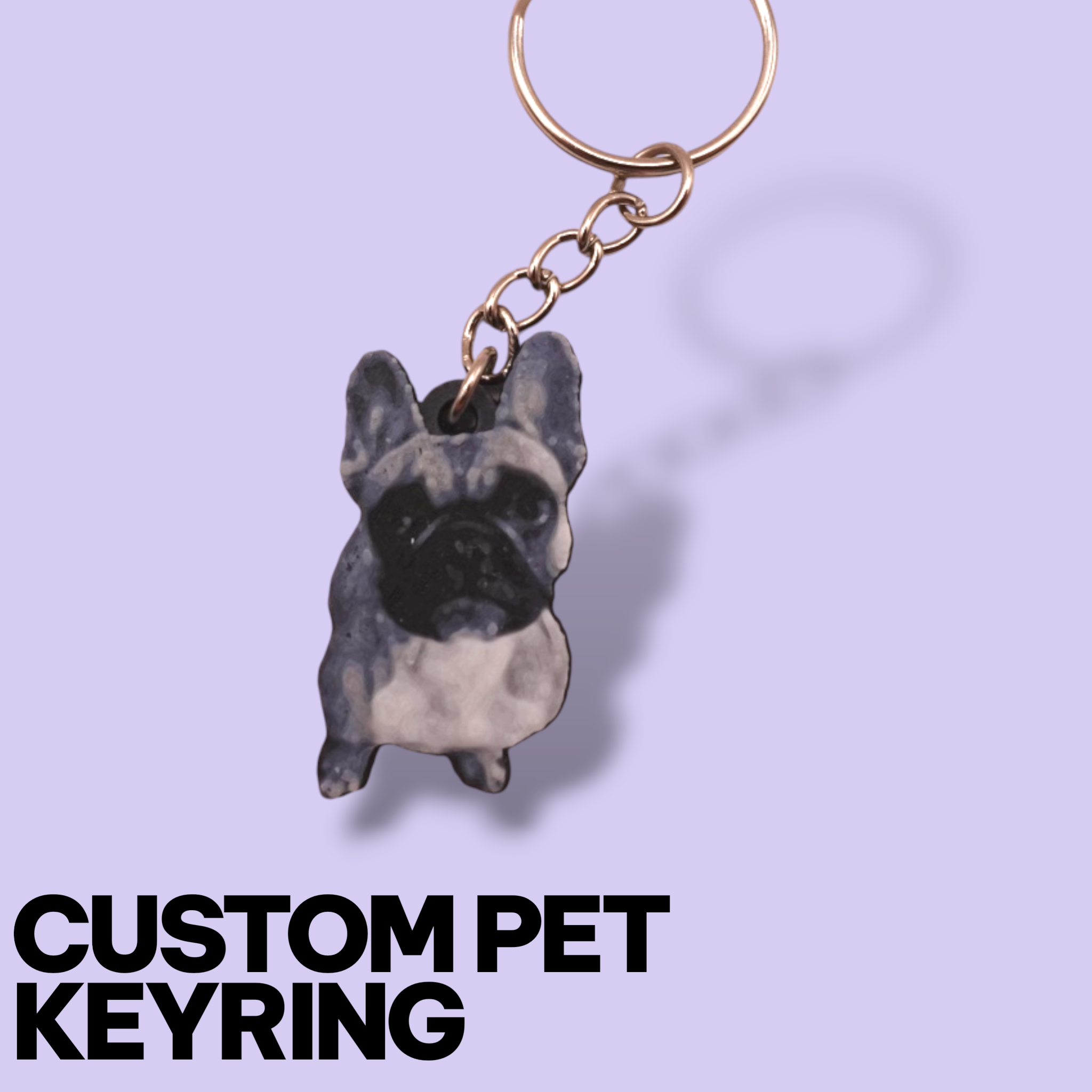 Custom Pet Photo Keychain – Personalized 3D Textured Keyring | Gift for Pet Lovers