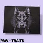 Monochrome "Paw-Traits" Textured Dog Art – 3D Printed Filament Painting (200x150mm)