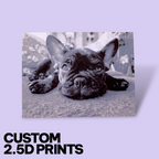 Custom Pet Photo "Paw-Trait" – Personalized 3D Textured Art Print & Display Stand