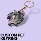 Custom Pet Photo Keychain – Personalized 3D Textured Keyring | Gift for Pet Lovers