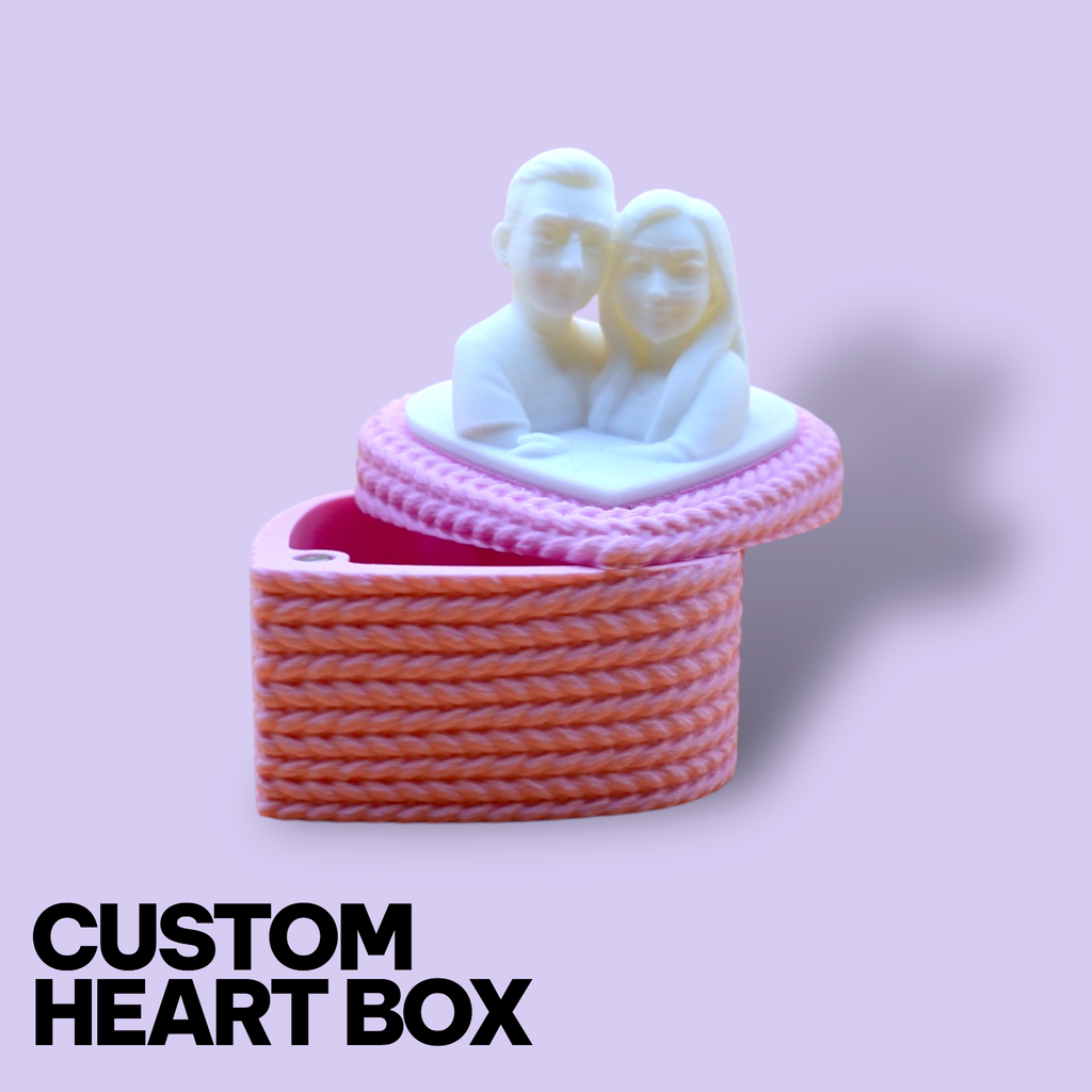 Custom Heart Storage Box – Personalized 3D Photo Keepsake & Jewellery Gift Box