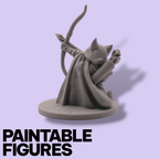 Rat Archer Fantasy Miniature – 75mm Paintable Scale Figure | Tabletop RPG Ranger Bowman