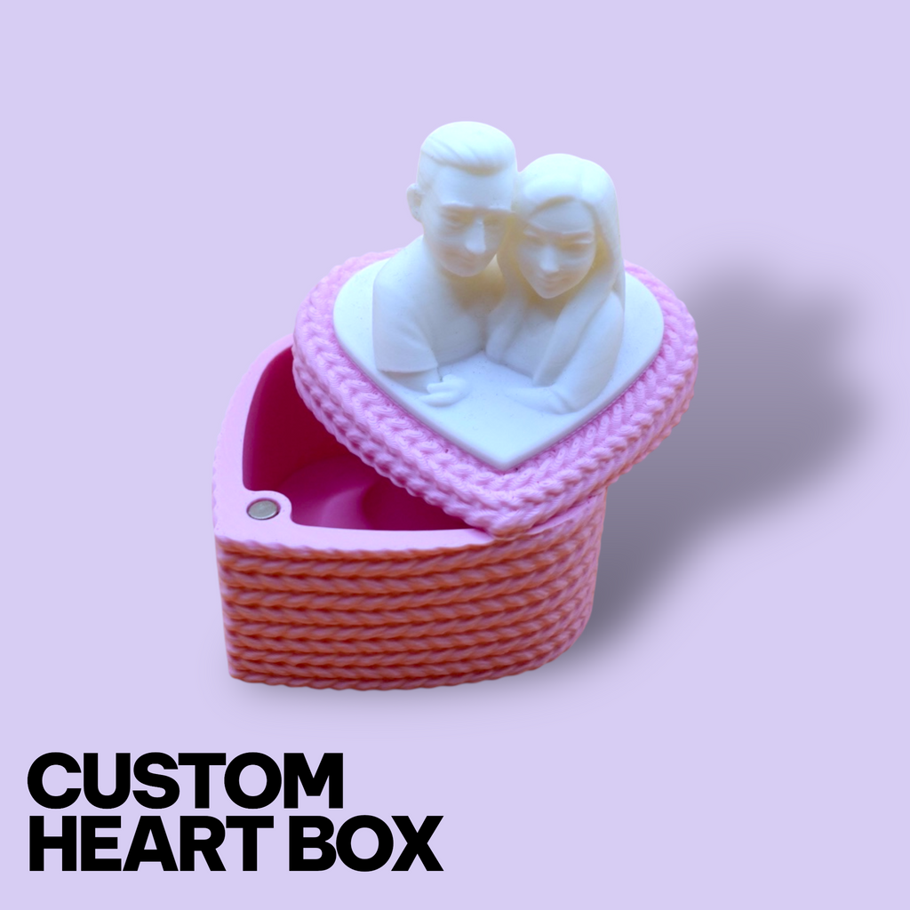Custom Heart Storage Box – Personalized 3D Photo Keepsake & Jewellery Gift Box