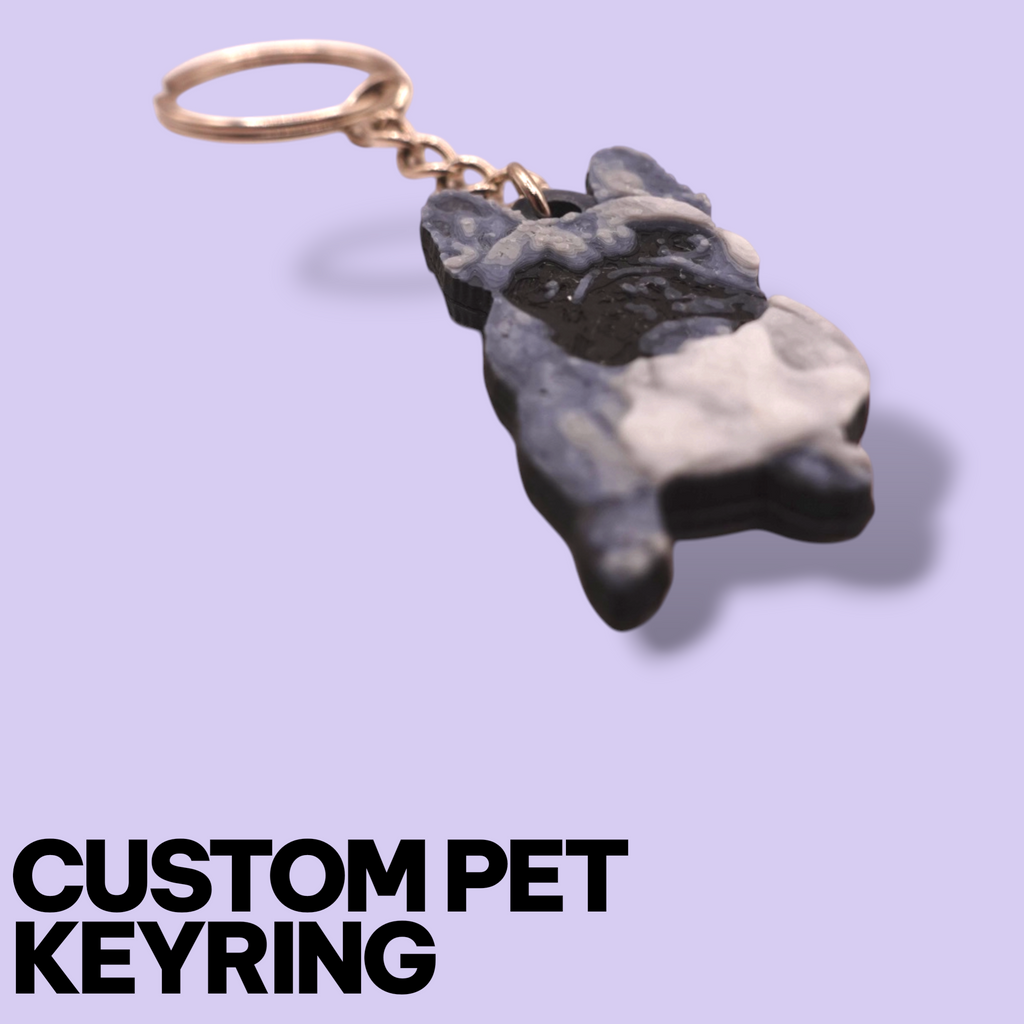 Custom Pet Photo Keychain – Personalized 3D Textured Keyring | Gift for Pet Lovers