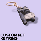 Custom Pet Photo Keychain – Personalized 3D Textured Keyring | Gift for Pet Lovers