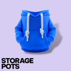 3D Printed Hoodie Storage Pots – Quirky Desk Organizer & Novelty Can Holder
