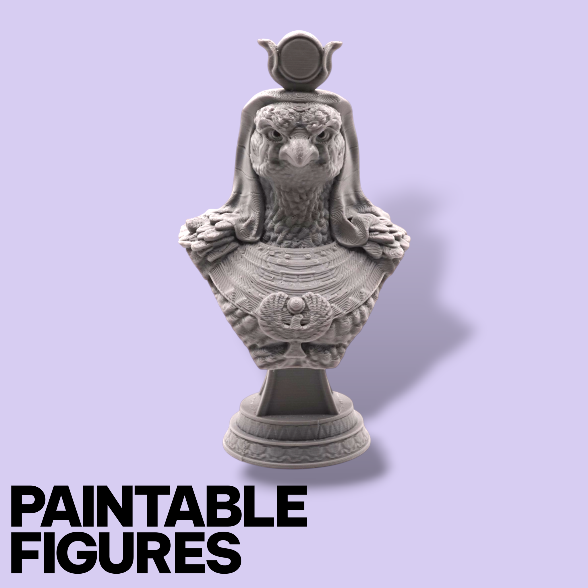 Bust of Ra – 15cm Paintable Display Bust | Egyptian Mythology Collectible