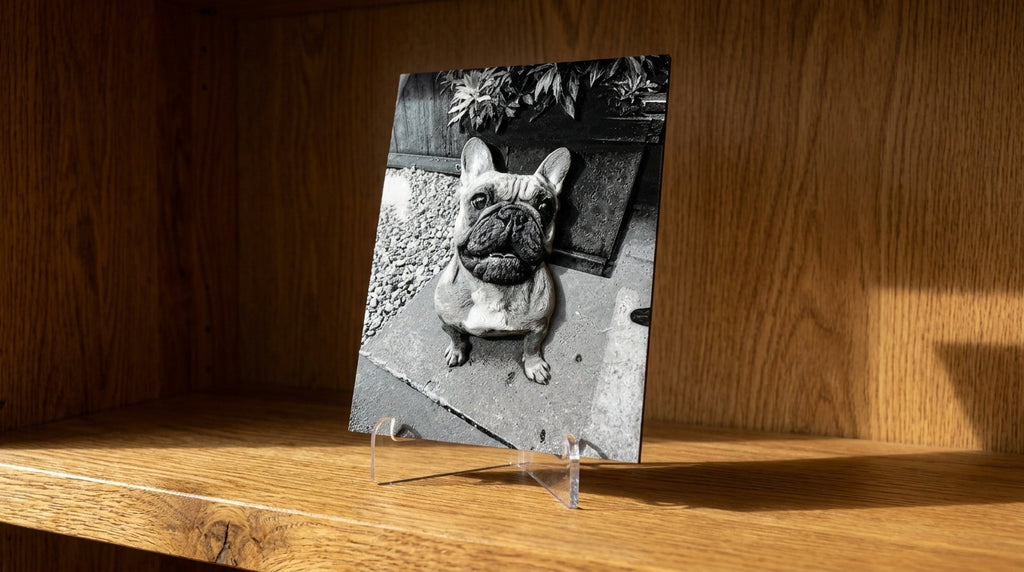 Custom Pet Photo "Paw-Trait" – Personalized 3D Textured Art Print & Display Stand