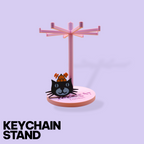 Modular Keychain & Jewellery Display Stand – 3D Printed 8-Hook Desk Organizer Tree