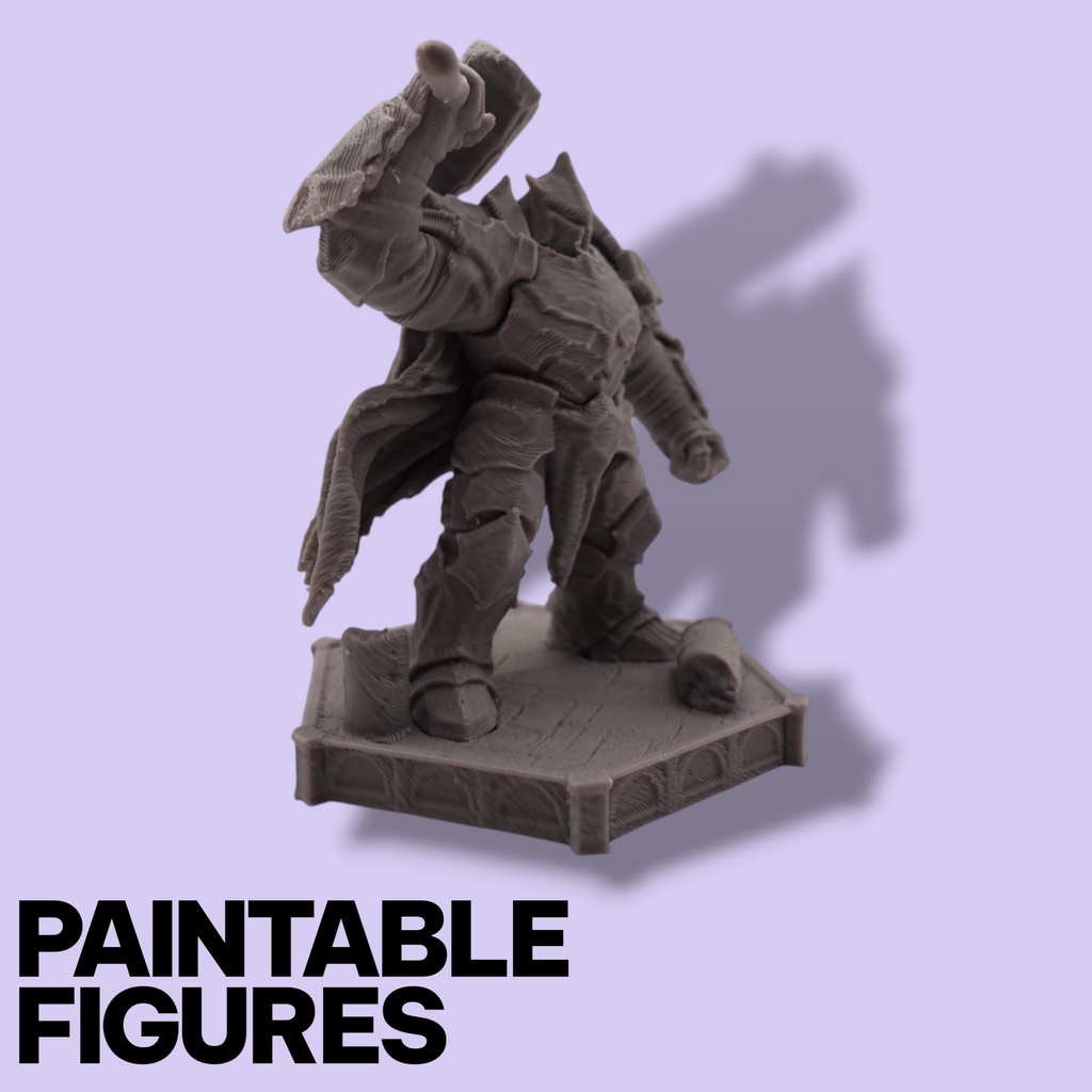 Hammer Goliath Fantasy Miniature – 75mm Paintable Scale Figure | Tabletop RPG Heavy Armor Juggernaut