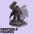 Hammer Goliath Fantasy Miniature – 75mm Paintable Scale Figure | Tabletop RPG Heavy Armor Juggernaut