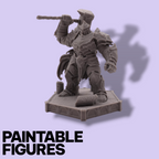 Hammer Goliath Fantasy Miniature – 75mm Paintable Scale Figure | Tabletop RPG Heavy Armor Juggernaut