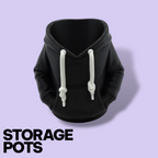 3D Printed Hoodie Storage Pots – Quirky Desk Organizer & Novelty Can Holder