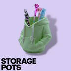 3D Printed Hoodie Storage Pots – Quirky Desk Organizer & Novelty Can Holder