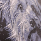 Monochrome "Paw-Traits" Textured Dog Art – 3D Printed Filament Painting (200x150mm)