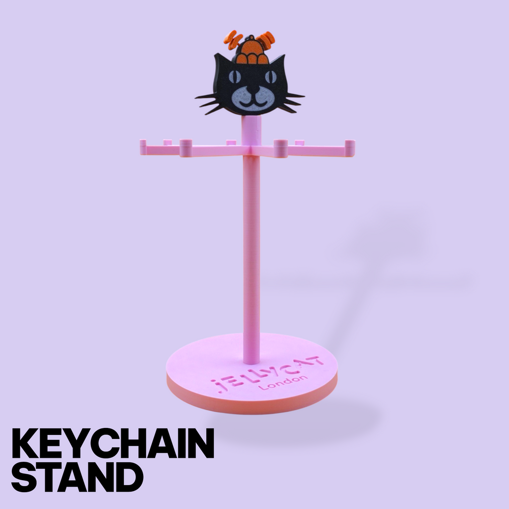 Modular Keychain & Jewellery Display Stand – 3D Printed 8-Hook Desk Organizer Tree