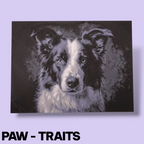 Monochrome "Paw-Traits" Textured Dog Art – 3D Printed Filament Painting (200x150mm)