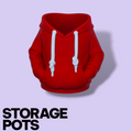 3D Printed Hoodie Storage Pots – Quirky Desk Organizer & Novelty Can Holder