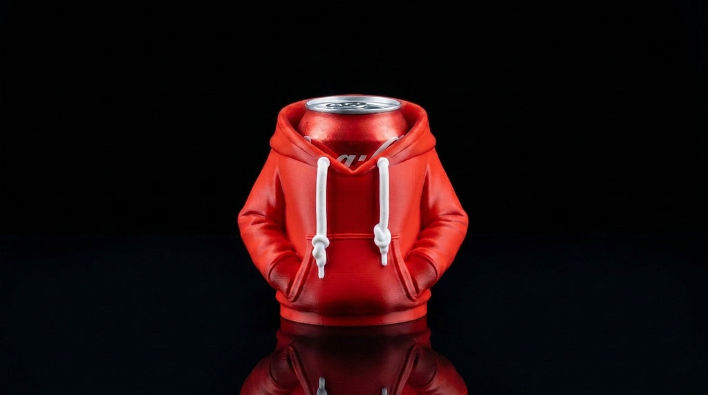 3D Printed Hoodie Storage Pots – Quirky Desk Organizer & Novelty Can Holder