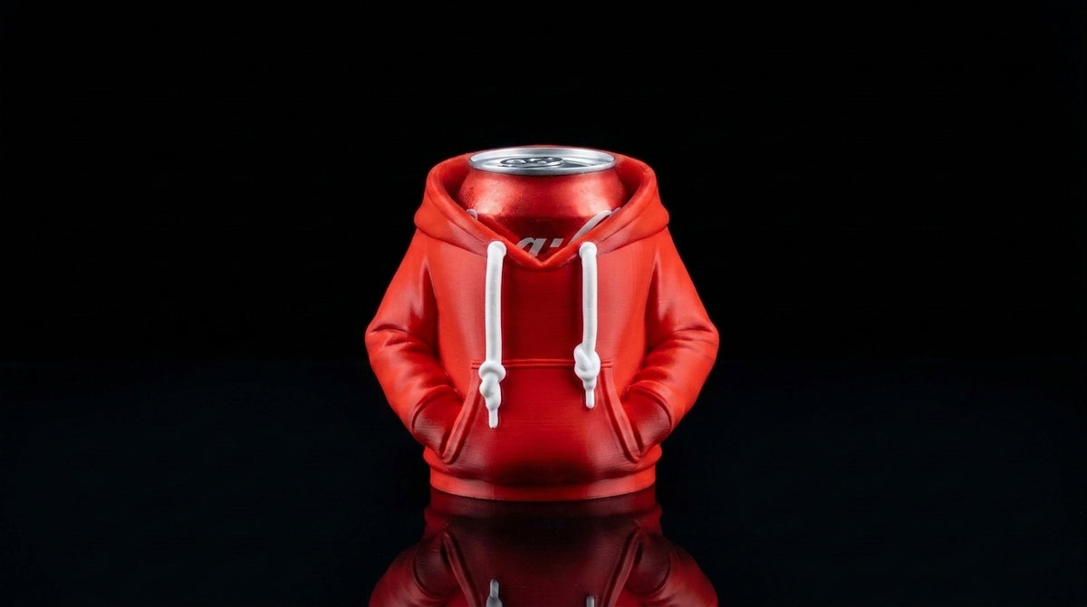 3D Printed Hoodie Storage Pots – Quirky Desk Organizer & Novelty Can Holder