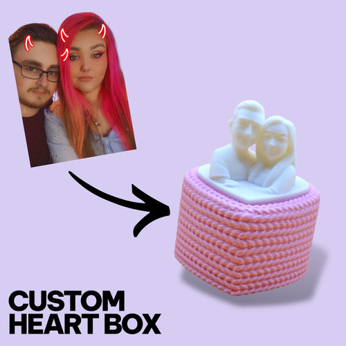 Custom Heart Storage Box – Personalized 3D Photo Keepsake & Jewellery Gift Box