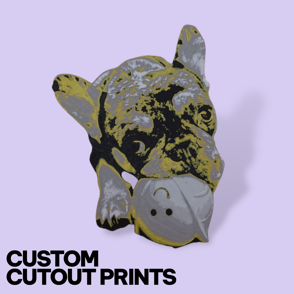Custom Pet Photo Cutout – Personalized 3D Portrait & Fridge Magnet (Realistic or Cartoon)