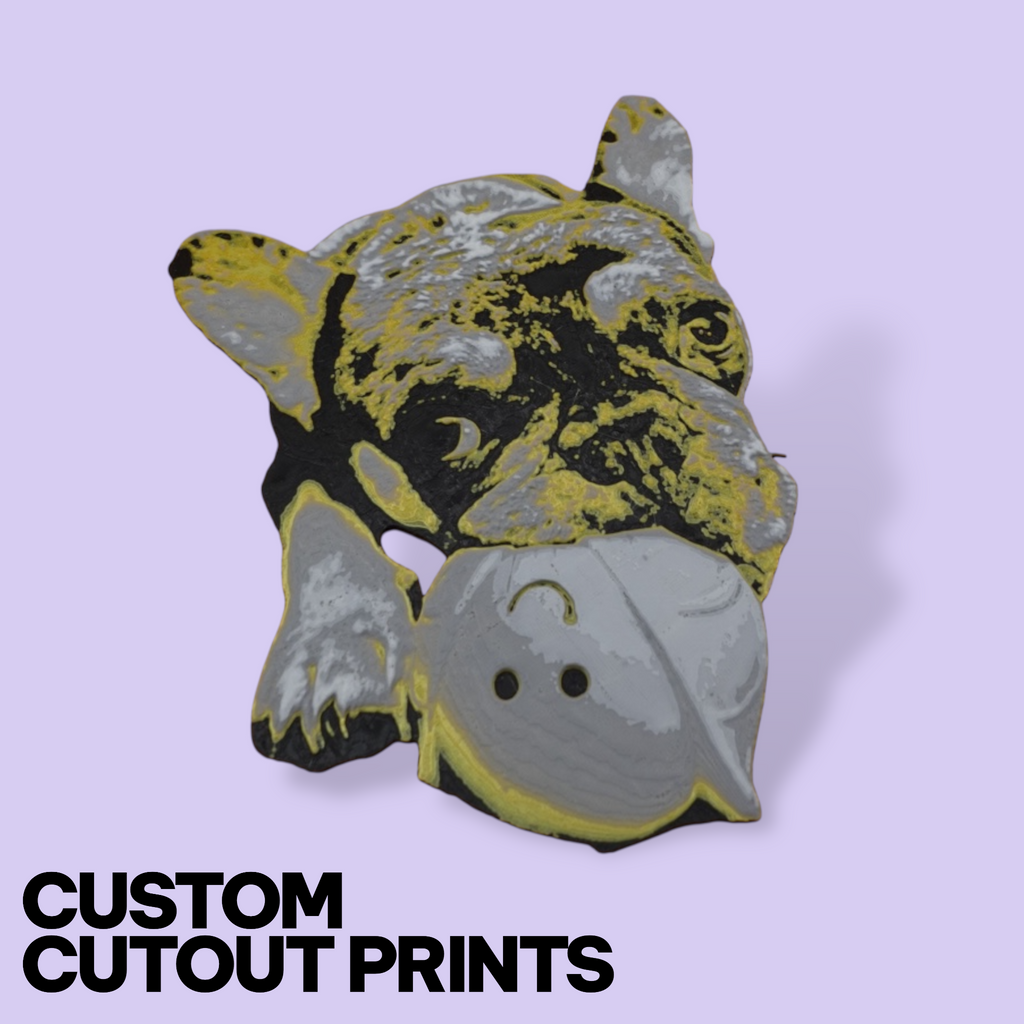 Custom Pet Photo Cutout – Personalized 3D Portrait & Fridge Magnet (Realistic or Cartoon)